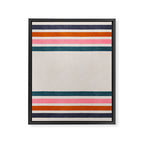 Blanket Stripe - silver grey with pink Framed Canvas Print Gallery Image 6