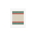 Blanket Stripe - vintage teal, green, brown, and red Art Print Gallery Image 1