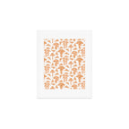 Block-print Mushrooms - ochre and blush pink Art Print Gallery Image 1