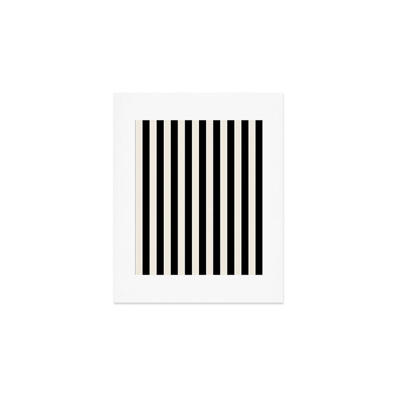 Broad Stripe - black and alabaster Art Print Gallery Image 1