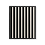 Broad Stripe - black and alabaster Framed Canvas Print Gallery Image 8
