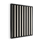 Broad Stripe - black and alabaster Framed Canvas Print Gallery Image 2