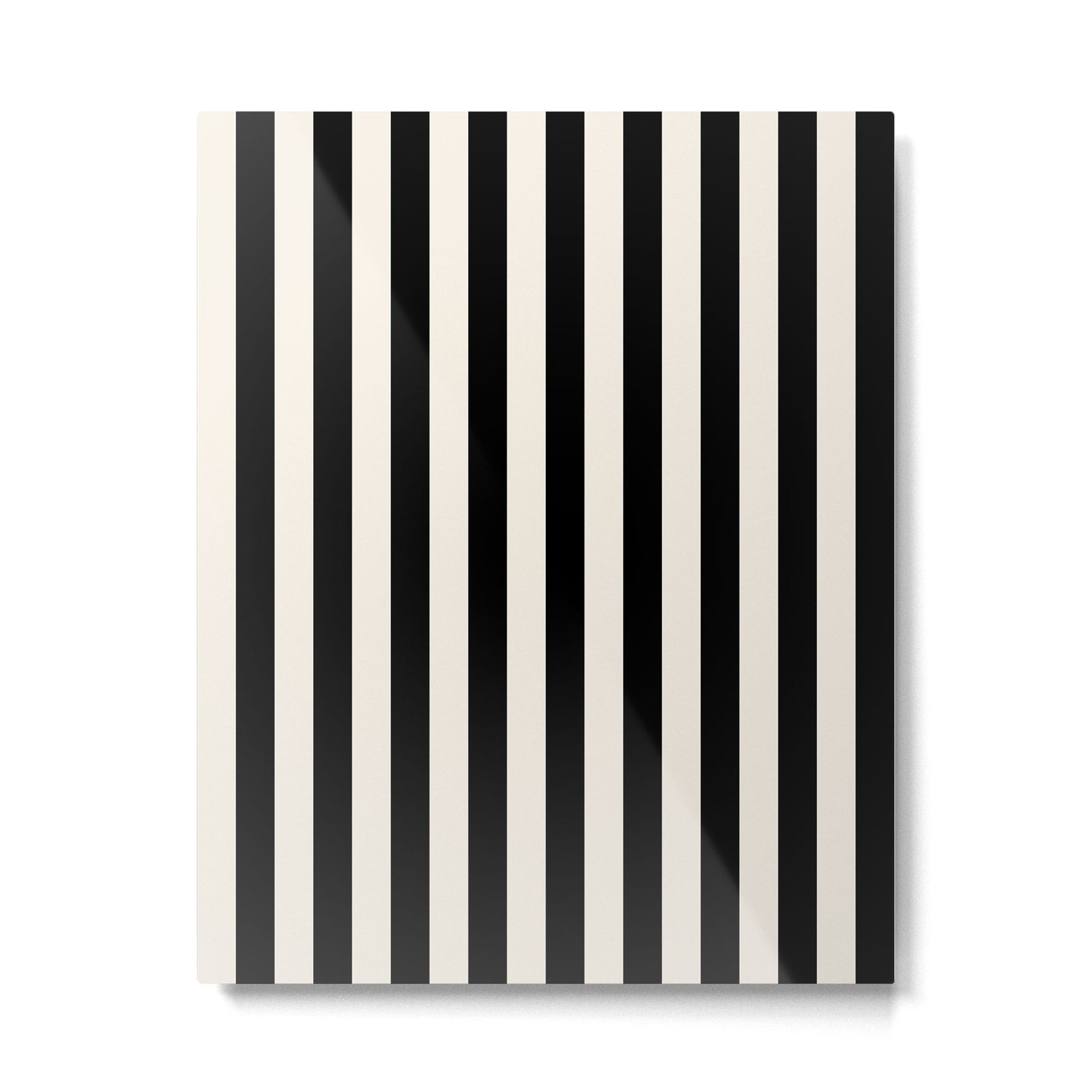 Broad Stripe - black and alabaster Metal Print Gallery Image 6