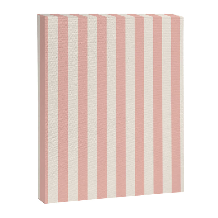 Broad Stripe - dusty pink and alabaster Canvas Print Gallery Image 1