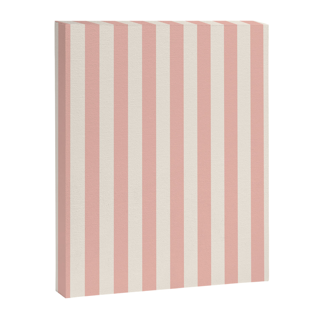 Broad Stripe - dusty pink and alabaster Canvas Print Gallery Image 8