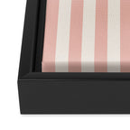 Broad Stripe - dusty pink and alabaster Framed Canvas Print Gallery Image 3