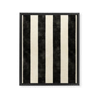 Cabana Stripe - black & cream Framed Canvas Print Gallery Image 8