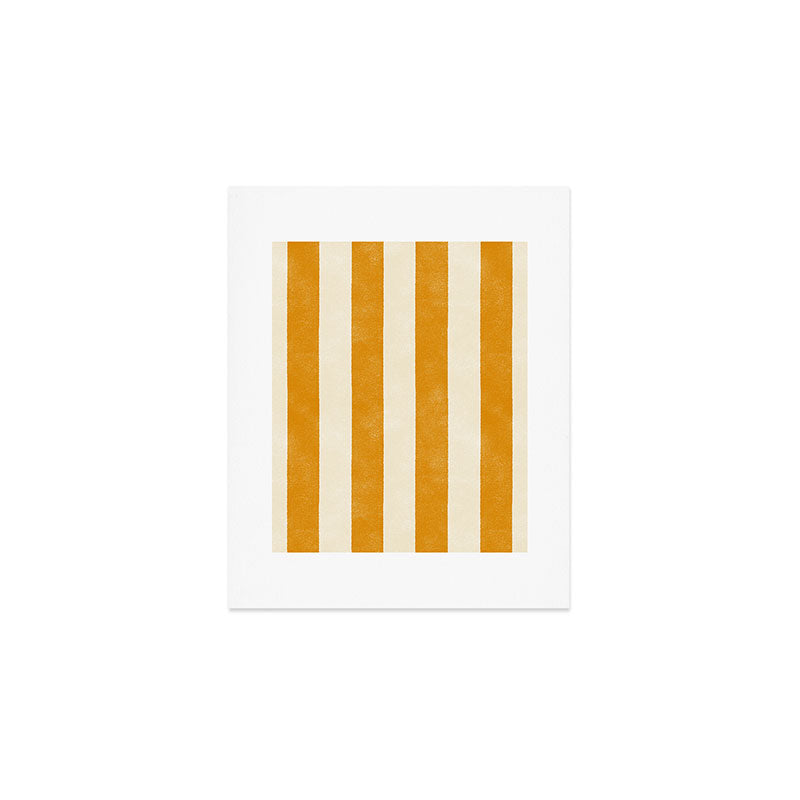 Cabana Stripe - marigold & cream Art Print Gallery Image 1
