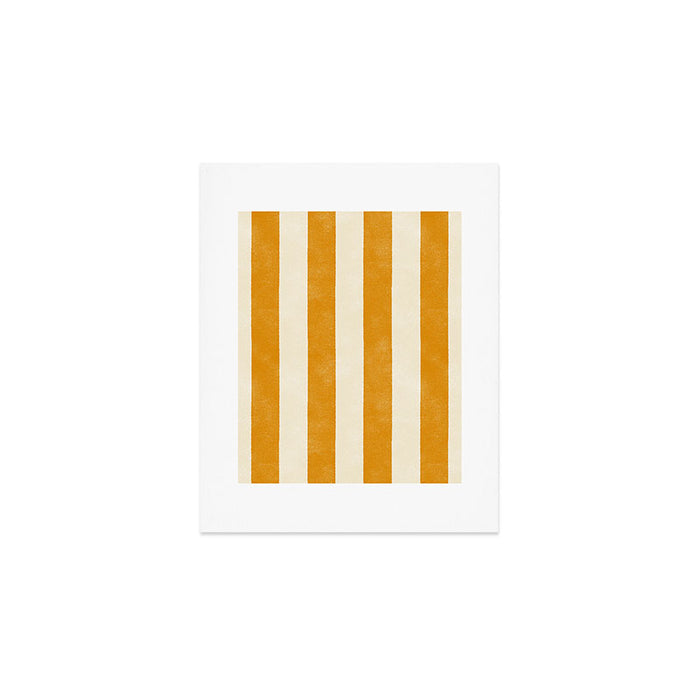 Cabana Stripe - marigold & cream Art Print Gallery Image 1