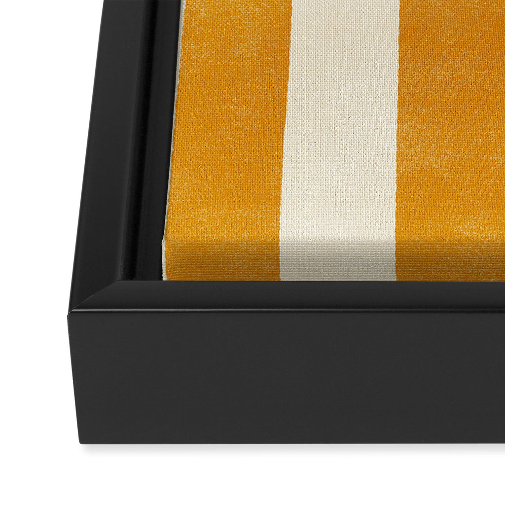 Cabana Stripe - marigold & cream Framed Canvas Print Gallery Image 3