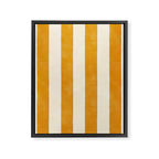 Cabana Stripe - marigold & cream Framed Canvas Print Gallery Image 8