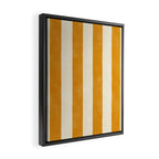 Cabana Stripe - marigold & cream Framed Canvas Print Gallery Image 2