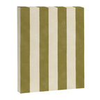 Cabana Stripe - moss green and cream Canvas Print Gallery Image 8