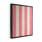 Cabana Stripe - pink & cream Framed Canvas Print Gallery Image 2