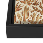 Cactus Desert - gold and copper Framed Canvas Print Gallery Image 3