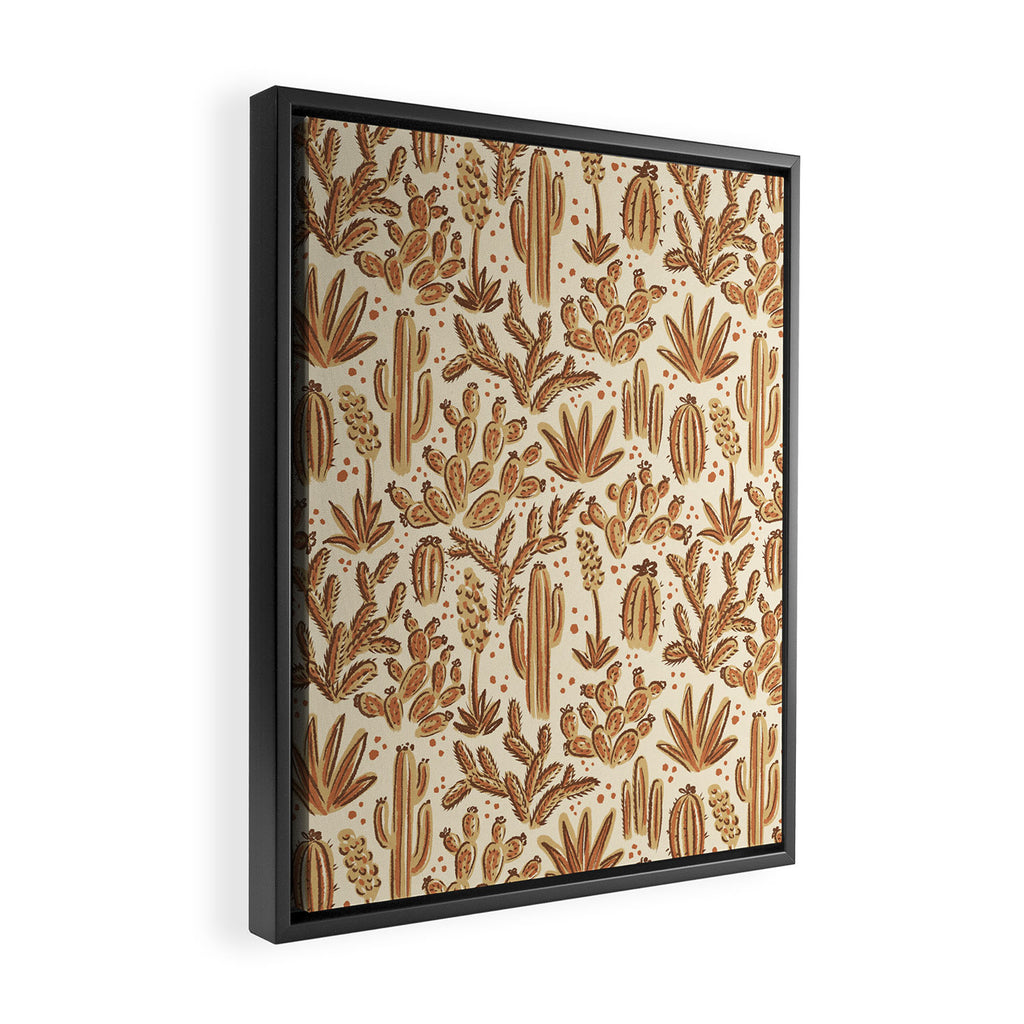 Cactus Desert - gold and copper Framed Canvas Print Gallery Image 2