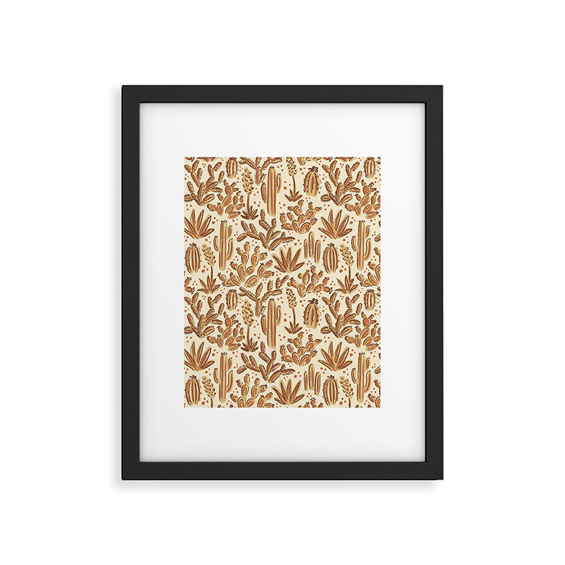 Cactus Desert - gold and copper Framed Art Print Gallery Image 6