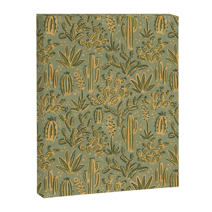 Cactus Desert - green and gold Canvas Print Gallery Image 1