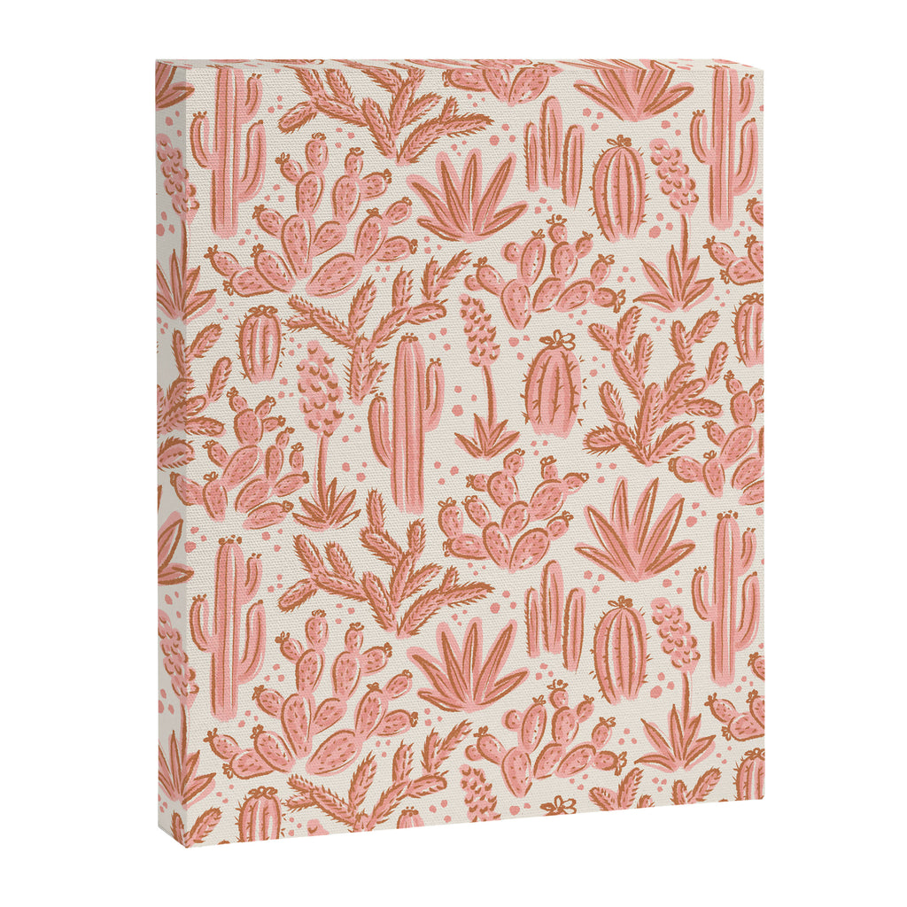 Cactus Desert - pink and copper Canvas Print Gallery Image 8