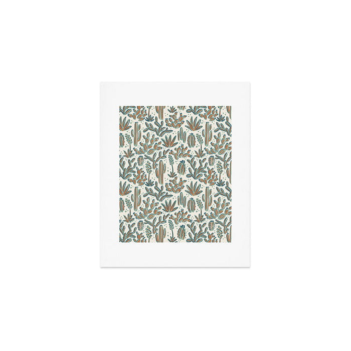 Cactus Desert - sage and copper Art Print Gallery Image 1
