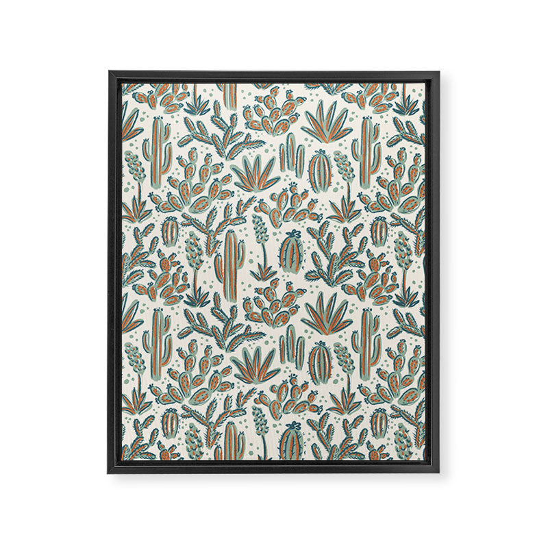 Cactus Desert - sage and copper Framed Canvas Print Gallery Image 8