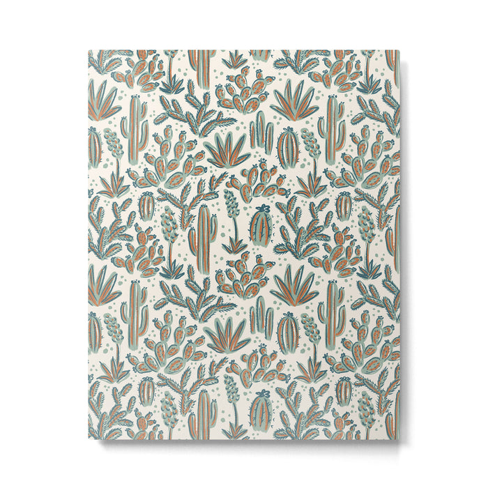 Cactus Desert - sage and copper Metal Print Gallery Image 1