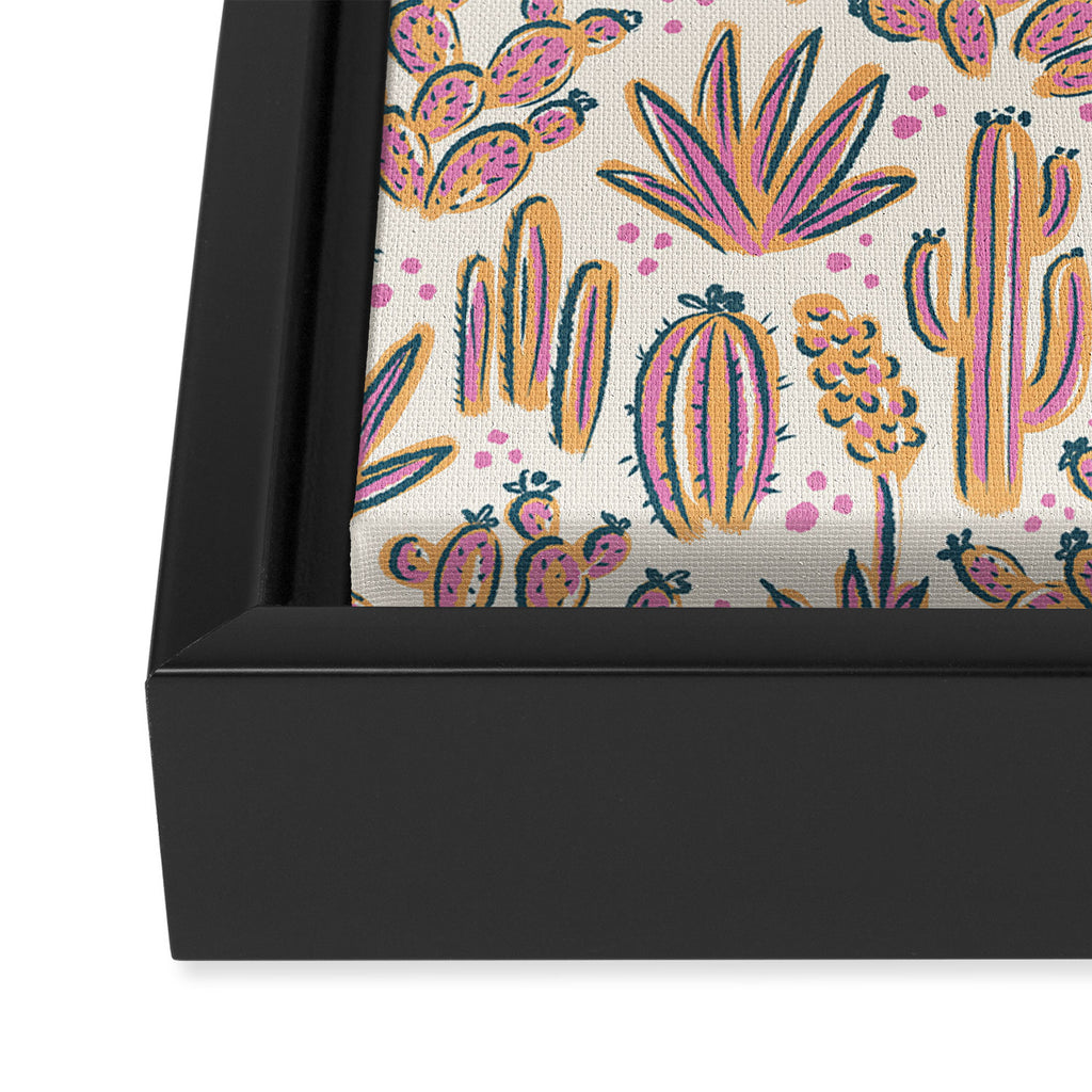 Cactus Desert - Sunset  Framed Canvas Print Gallery Image 3