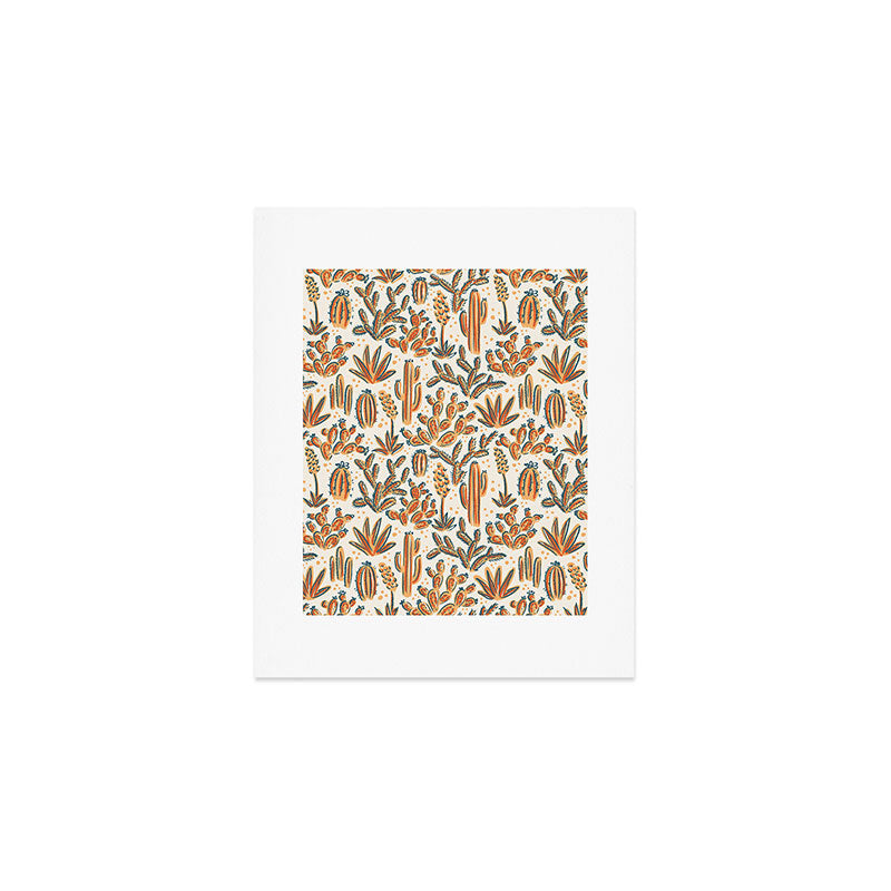 Cactus Desert - vintage primary  Art Print Gallery Image 1