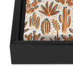 Cactus Desert - vintage primary  Framed Canvas Print Gallery Image 3