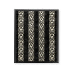 Canyon Stripe - black and cream Framed Canvas Print Gallery Image 8