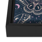 Celestial Cecropia - midnight blue and orchid  Framed Canvas Print Gallery Image 3