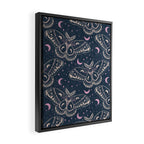 Celestial Cecropia - midnight blue and orchid  Framed Canvas Print Gallery Image 2