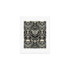 Celestial Forest Damask - black and cream Art Print Gallery Image 1