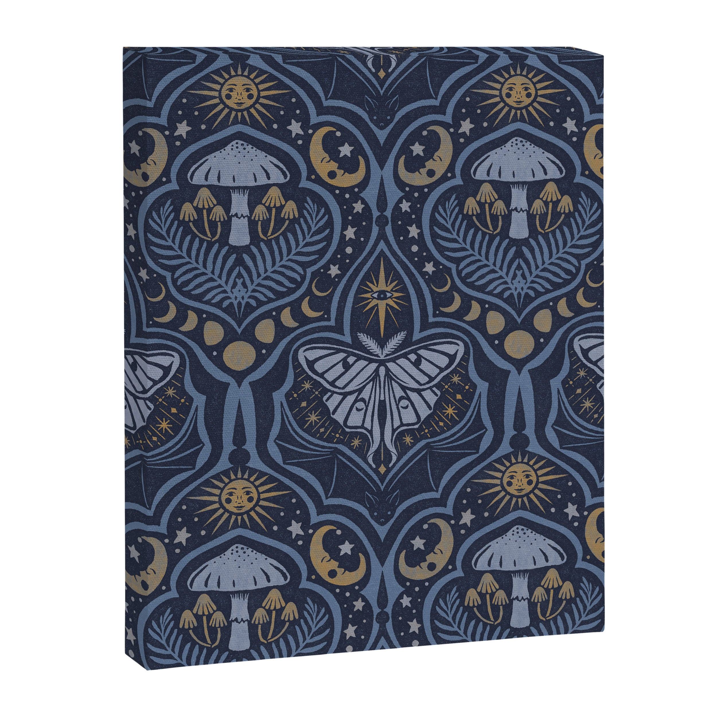 Celestial Forest Damask - celestial blue Canvas Print Gallery Image 8