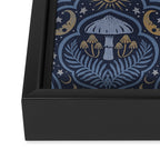 Celestial Forest Damask - celestial blue Framed Canvas Print Gallery Image 3