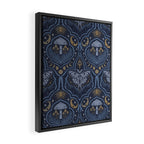 Celestial Forest Damask - celestial blue Framed Canvas Print Gallery Image 2