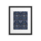 Celestial Forest Damask - celestial blue Framed Art Print Gallery Image 6
