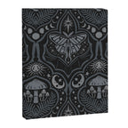 Celestial Forest Damask - Charcoal Canvas Print Gallery Image 8