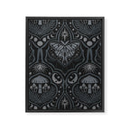 Celestial Forest Damask - Charcoal Framed Canvas Print Gallery Image 8