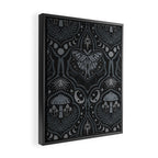Celestial Forest Damask - Charcoal Framed Canvas Print Gallery Image 2