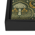 Celestial Forest Damask - fern green Framed Canvas Print Gallery Image 3