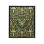 Celestial Forest Damask - fern green Framed Canvas Print Gallery Image 8