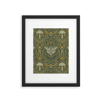 Celestial Forest Damask - fern green Framed Art Print Gallery Image 6