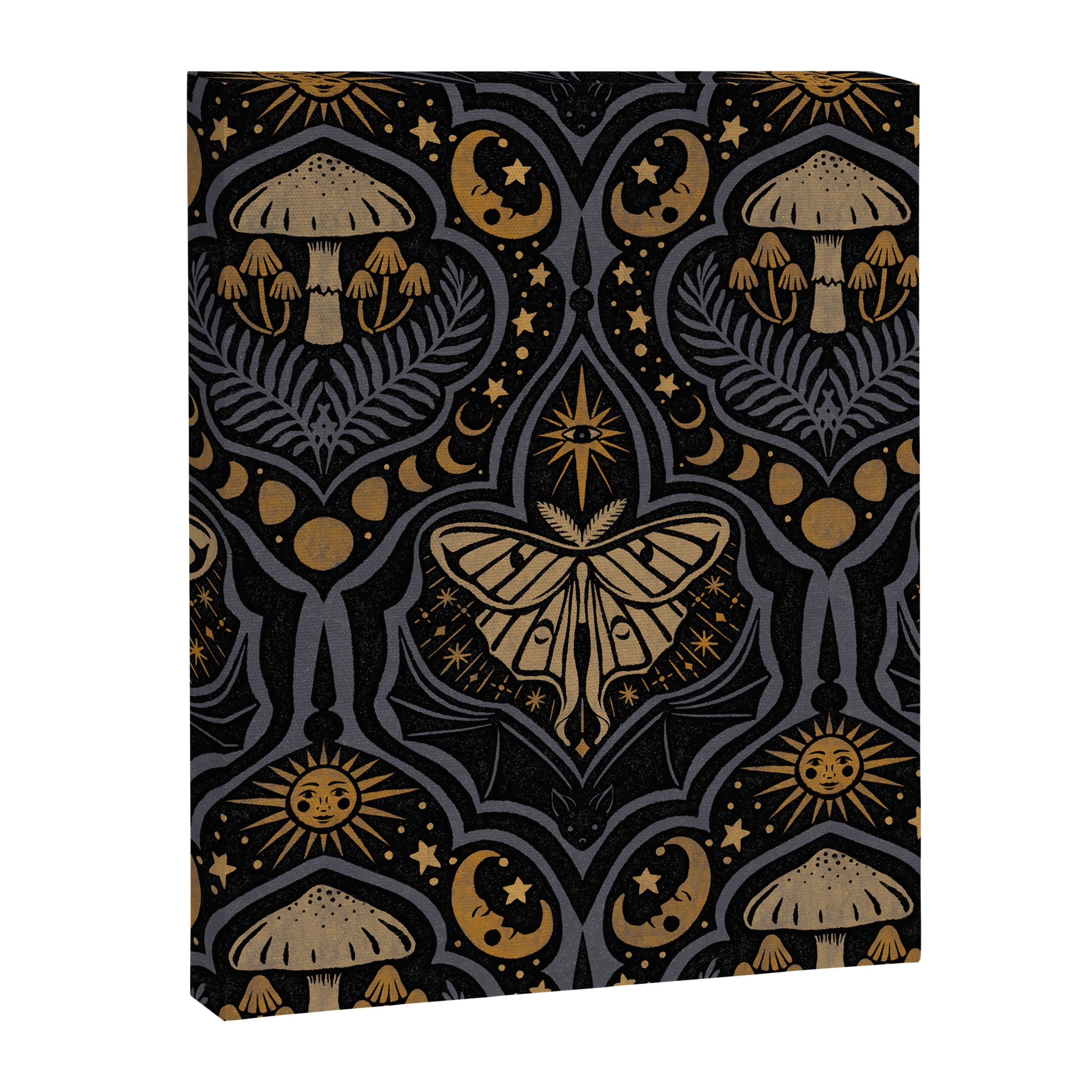 Celestial Forest Damask - Midnight Canvas Print Gallery Image 8