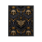 Celestial Forest Damask - Midnight Framed Canvas Print Gallery Image 8