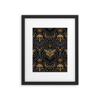 Celestial Forest Damask - Midnight Framed Art Print Gallery Image 6