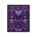 Celestial Forest Damask - Violet Framed Canvas Print Gallery Image 8