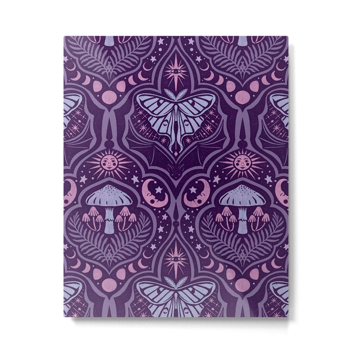 Celestial Forest Damask - Violet Metal Print Gallery Image 1