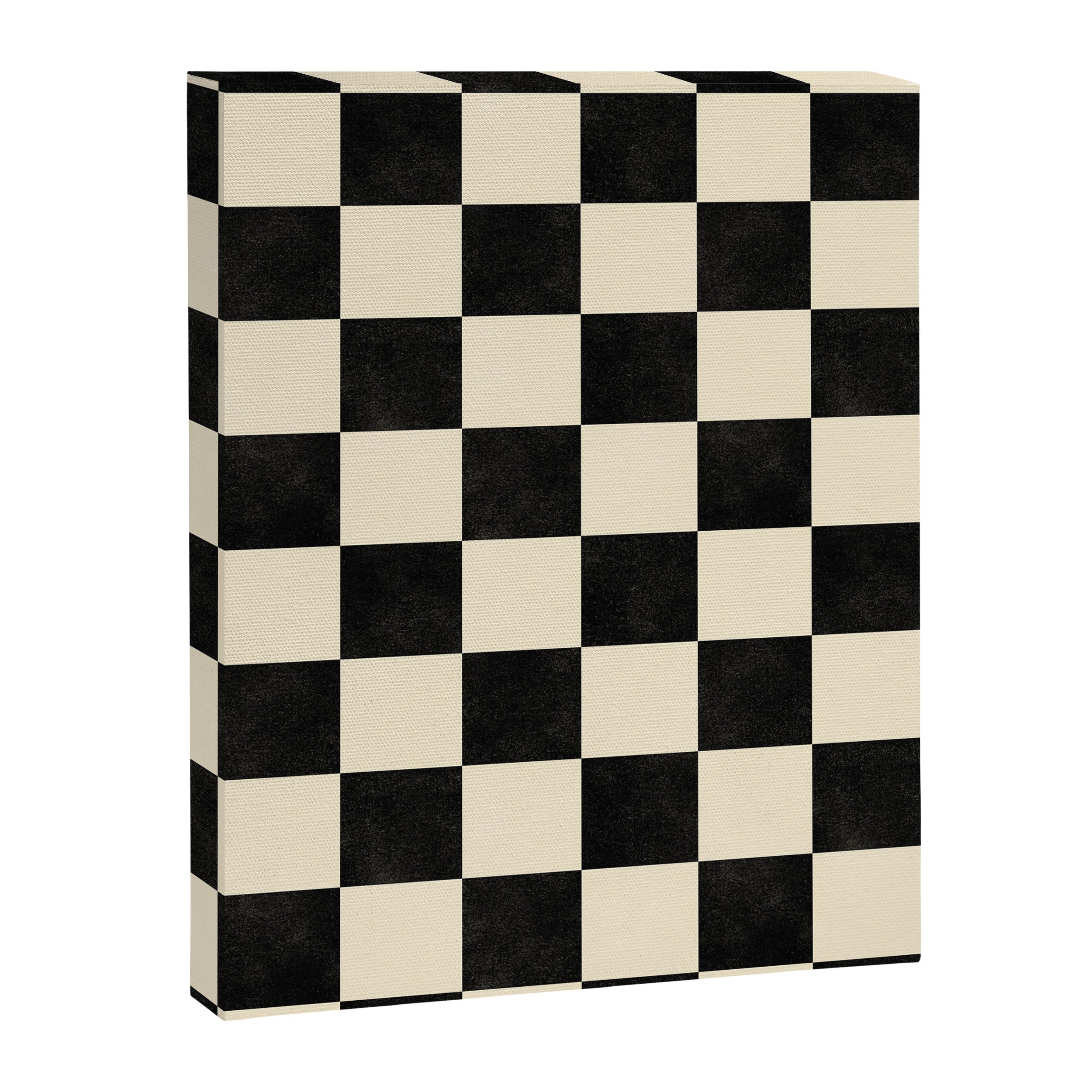 Checkers - Black and Cream Canvas Print Gallery Image 8