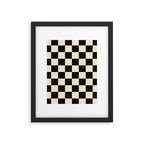 Checkers - Black and Cream Framed Art Print Gallery Image 6